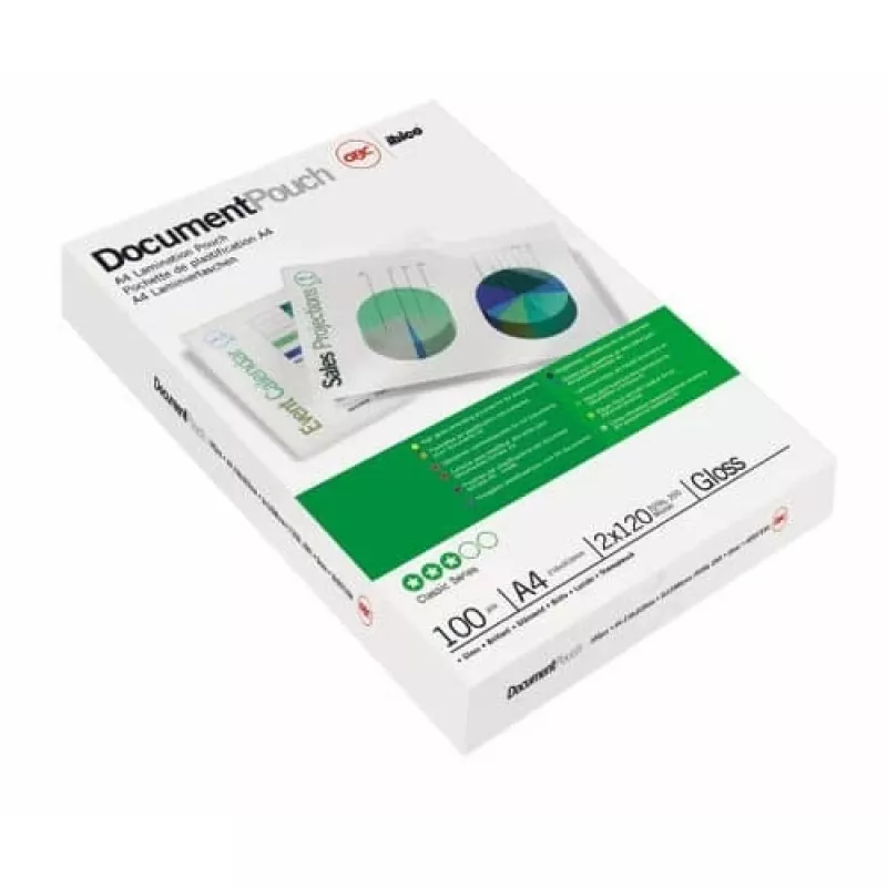 GBC Funda de laminar A4 80 micras, brillante, transparente, A4, 0,08 mm, 100 unidades