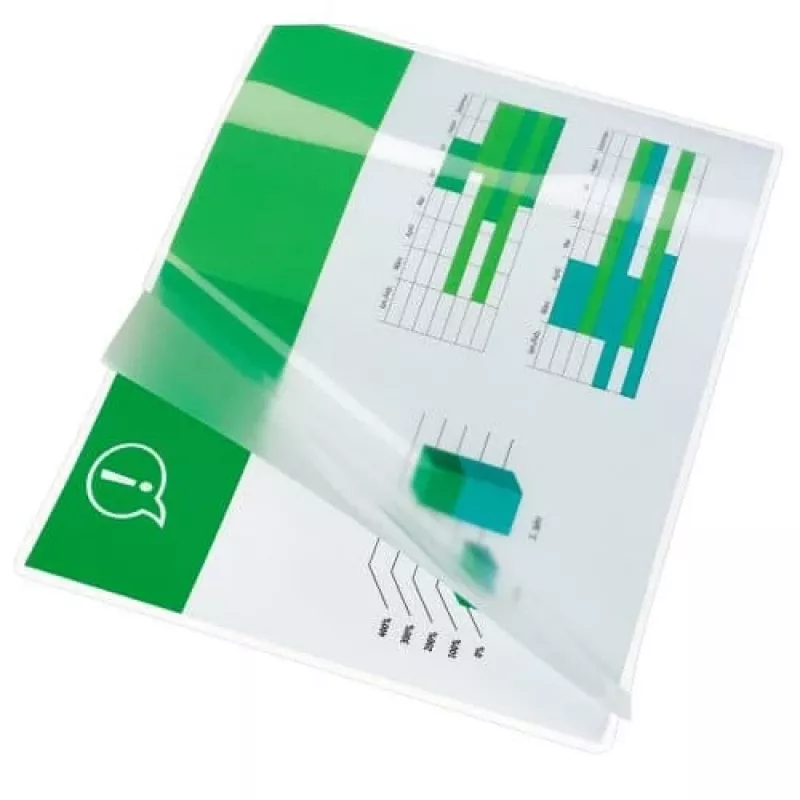 GBC Funda de laminar A4 80 micras, brillante, transparente, A4, 0,08 mm, 100 unidades