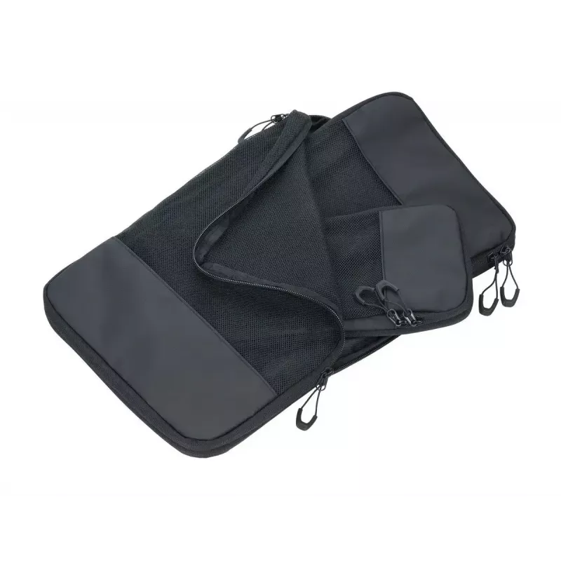 TROIKA Black Packing Cubes Set de bolsas de compresión, BBL56/BK