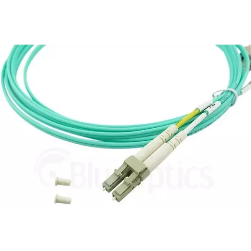BlueOptics 050502K512000010M Cable patch de fibra óptica LC-LC multimodo OM3 dúplex, LC-UPC, 10 m, beige