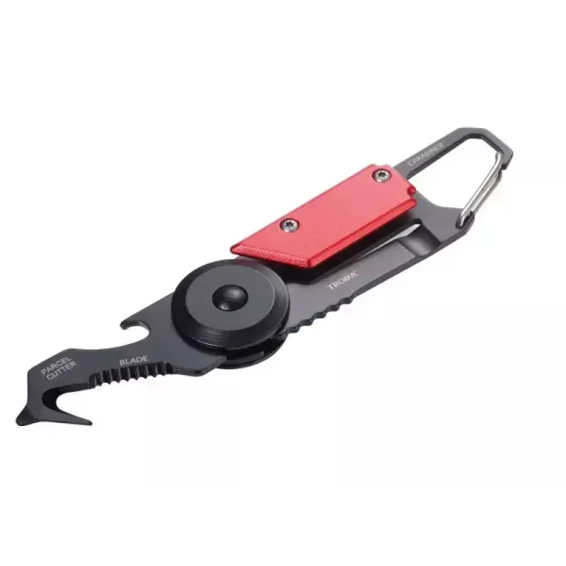Mosquetón para llaves TROIKA KTL26-RD Negro Rojo