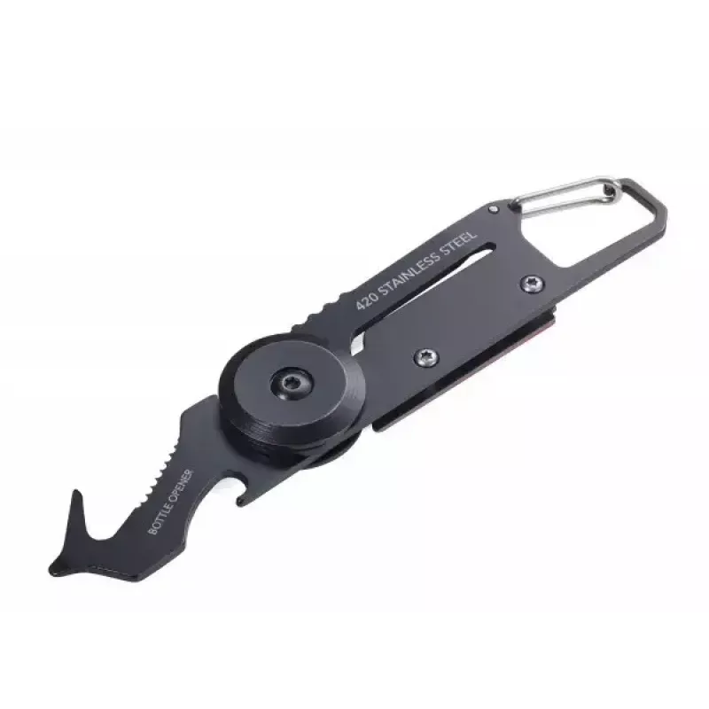 Mosquetón para llaves TROIKA KTL26-RD Negro Rojo