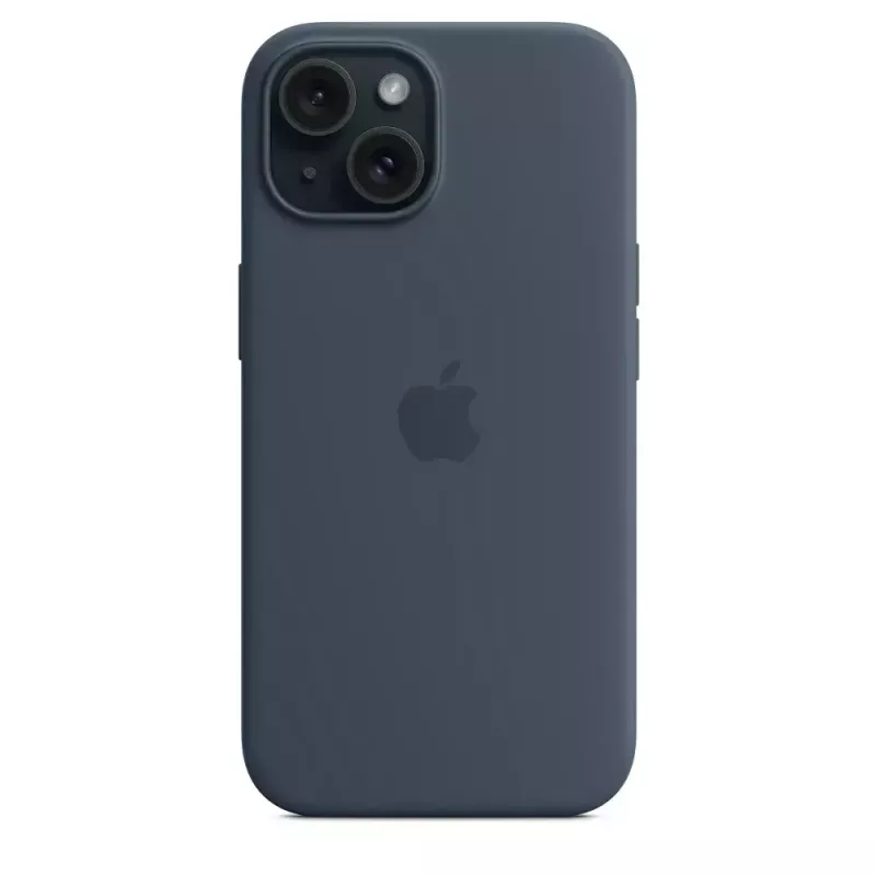 Funda de silicona para Apple iPhone 15 MagSafe Storm Blue