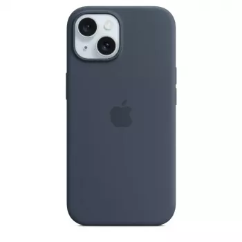 Funda de silicona para Apple iPhone 15 MagSafe Storm Blue