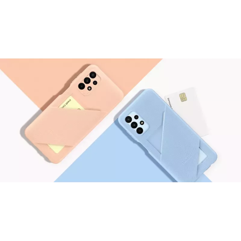 Funda con ranura para tarjeta para Samsung Galaxy A23 Awesome Peach