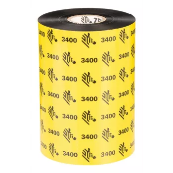 Película de transferencia térmica cera-resina Zebra 3400 450 m negro