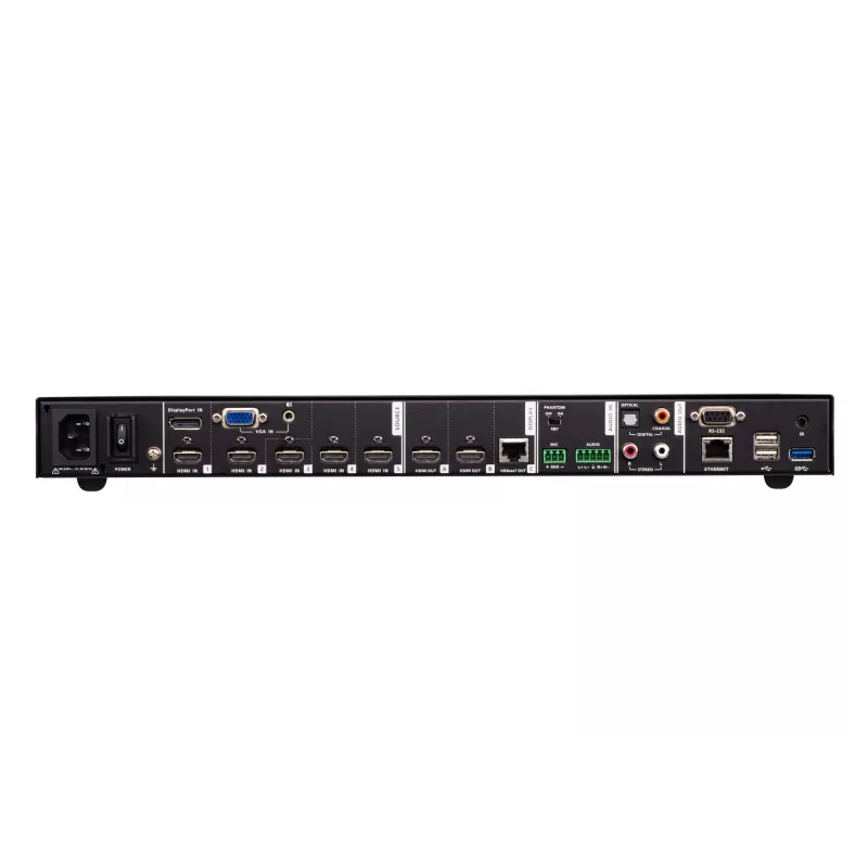 Conmutador de presentaciones ATEN 7 x 3, HDMI, metal, negro, 60 Hz, 1080p, 1920 x 1200 píxeles