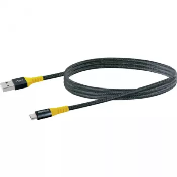 Cable USB Schwaiger WKUM10 511 1,2 m USB A Micro-USB B negro amarillo