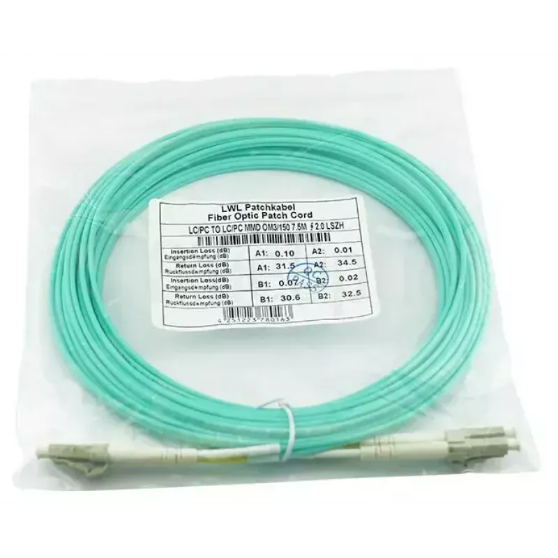 Cable de fibra óptica InfiniBand BlueOptics BK839A 2 m LC aqua OM3