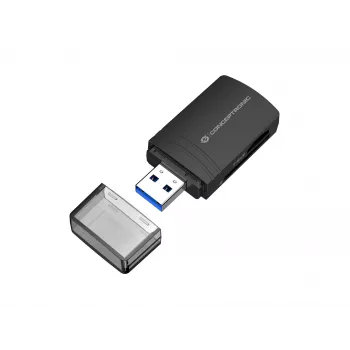 Conceptronic BIAN06B Lector de tarjetas SD TF/MicroSD 4.0, UHS-II, USB 3.0, 5 Gbit/s