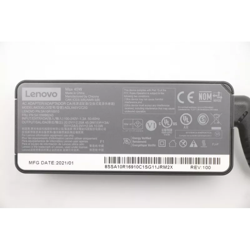 Lenovo 5A10W86243 Fuente de alimentación para interiores 45 W Negro