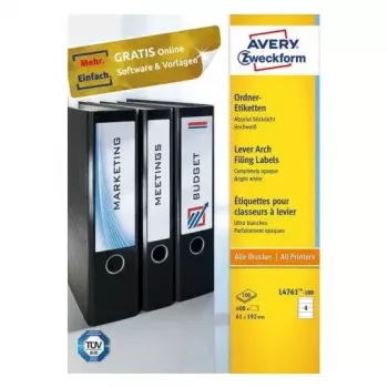 Etiqueta autoadhesiva Avery L4761-100 rectángulo redondeado
