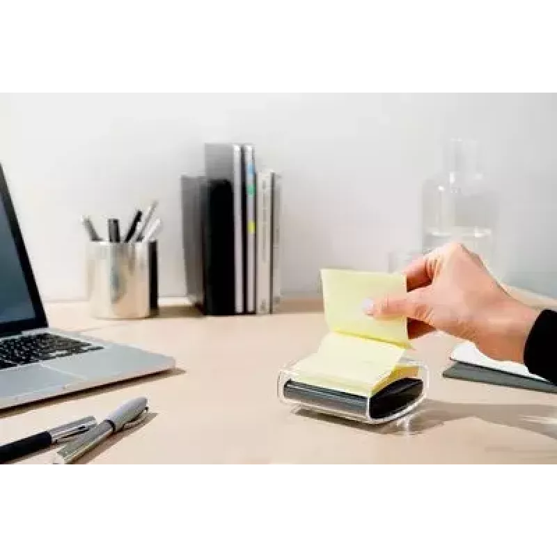 3M Post-it PRO-B1Y dispensador Z-Notes con 1 bloc (90 hojas), negro/amarillo
