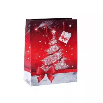 Bolsa de papel Sigel GT023 rojo blanco