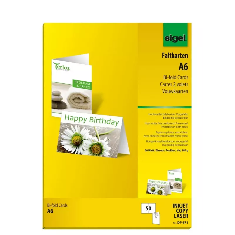 Tarjeta de felicitación/condolencia Sigel DP671