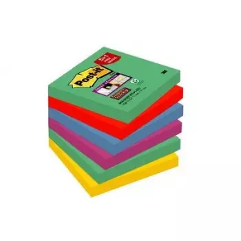 3M Post-it Super Sticky Notes 6546SA, 76 x 76 mm, verde lima, 6 blocs x 90 hojas