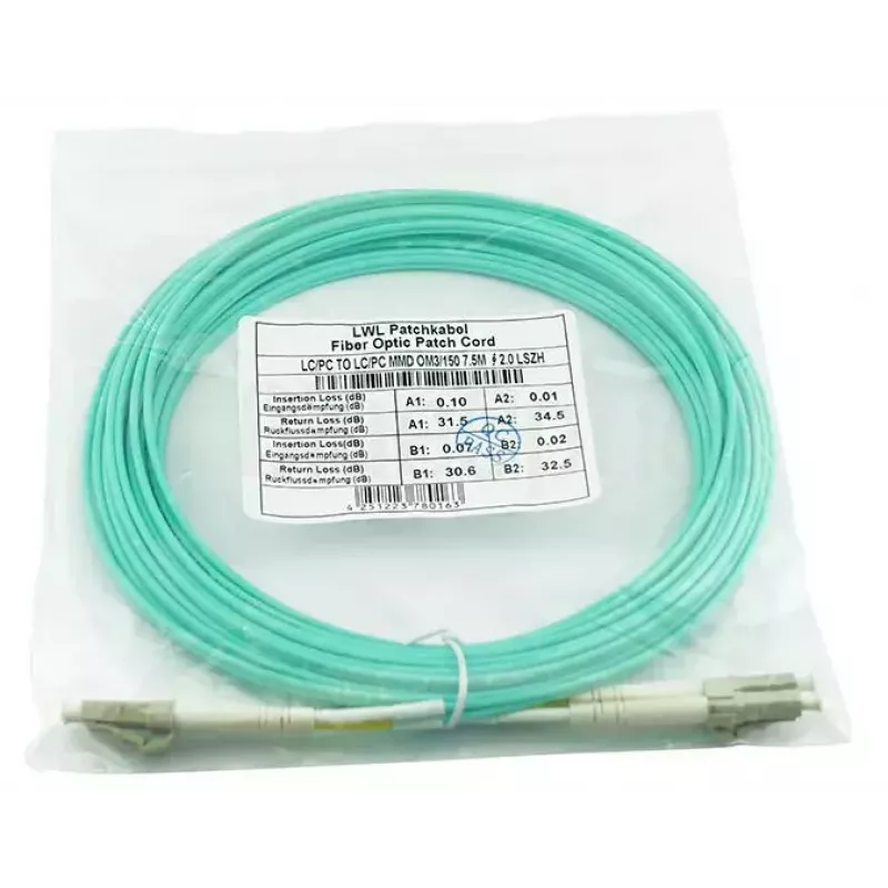 Cable de fibra óptica InfiniBand BlueOptics BK840A 5 m LC Aqua OM3