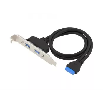Conceptronic EMRICK11B adaptador de conector hembra de 19 pines a conector hembra dual USB-A USB 3.0