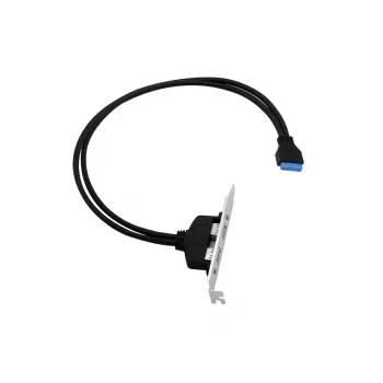 Conceptronic EMRICK11B adaptador de conector hembra de 19 pines a conector hembra dual USB-A USB 3.0