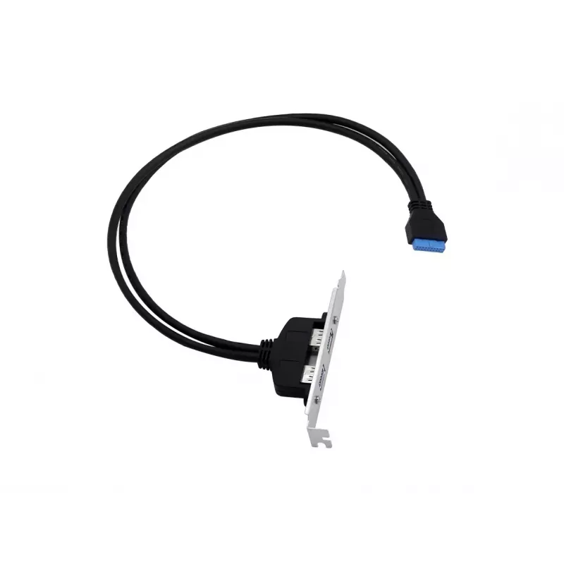Conceptronic EMRICK11B adaptador de conector hembra de 19 pines a conector hembra dual USB-A USB 3.0