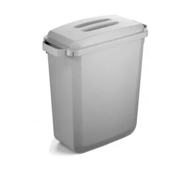 Papelera Durable 1800503050 rectangular plástico gris ancho 590 mm profundidad 282 mm alto 600 mm