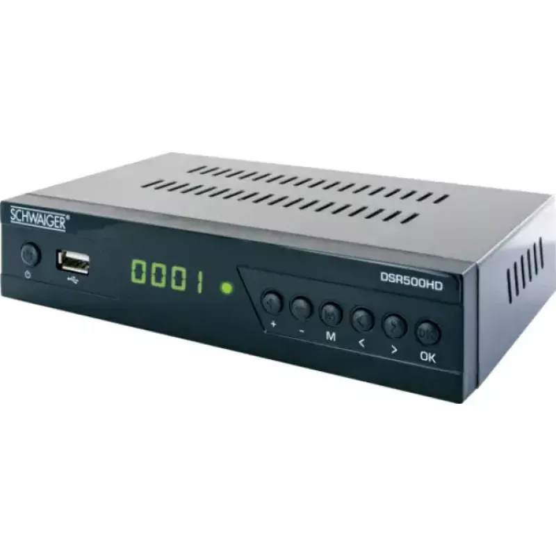 Receptor de televisión Schwaiger DSR500HD por cable Full HD Negro