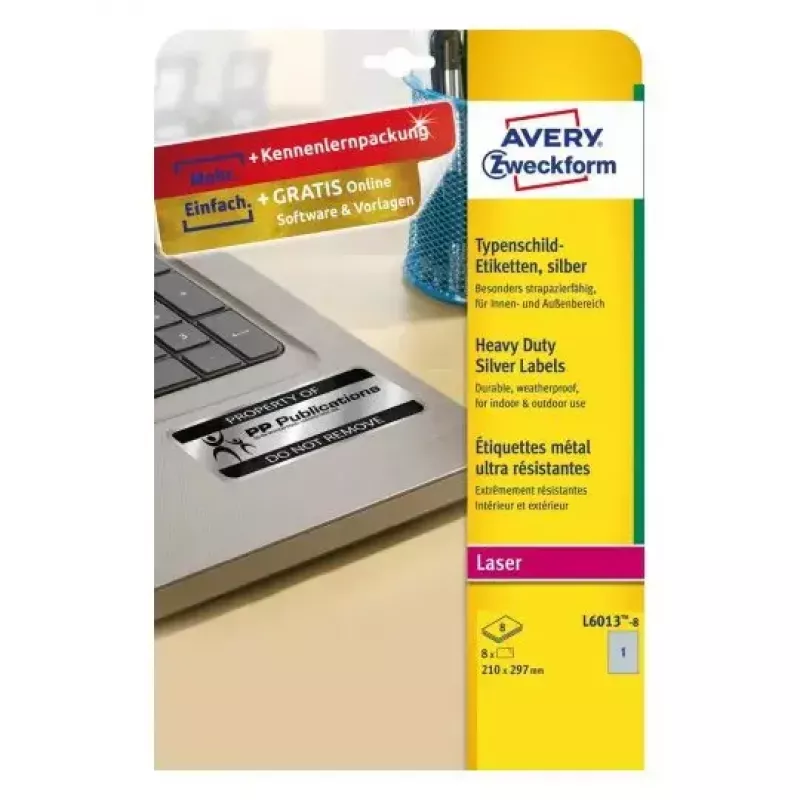 Etiqueta autoadhesiva para impresora Avery L6013-8