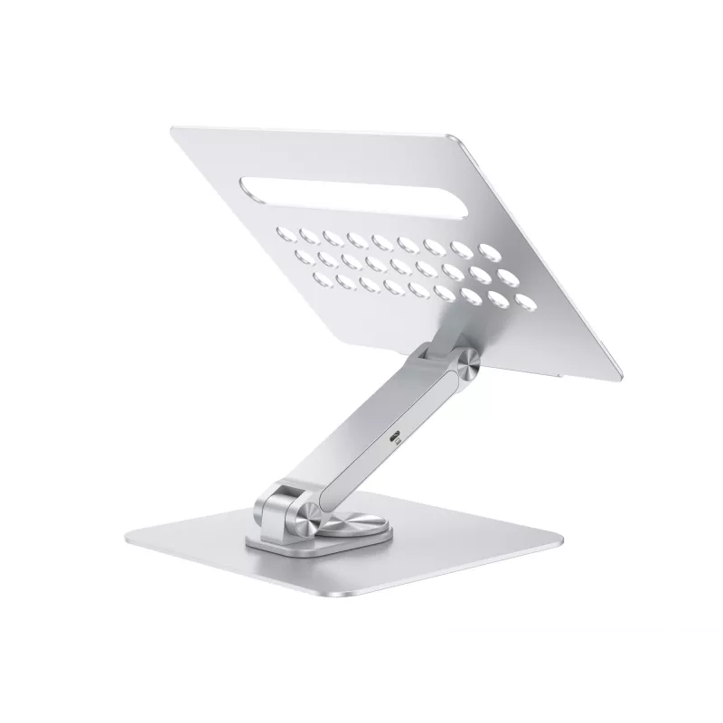 Conceptronic DONN27G, Soporte para portátil, Plata, Aluminio, 360°, USB 3.2 Gen 1 (3.1 Gen 1) Type-C, 5000 Mbit/s