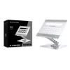 Conceptronic DONN27G, Soporte para portátil, Plata, Aluminio, 360°, USB 3.2 Gen 1 (3.1 Gen 1) Type-C, 5000 Mbit/s
