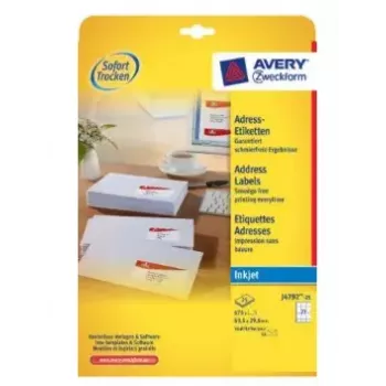 Etiquetas para impresora Avery J4792-25 blancas