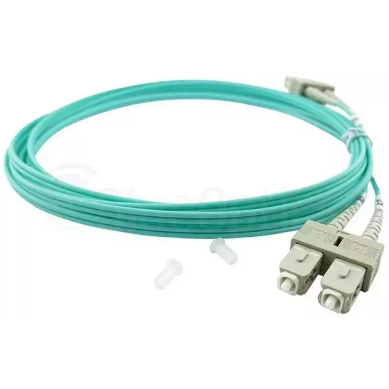 BlueOptics cable patch de fibra óptica LC-SC multimodo OM3 dúplex, LC-UPC/SC-UPC, 10 m, beige (compatible con Corning 055702T512000010M)