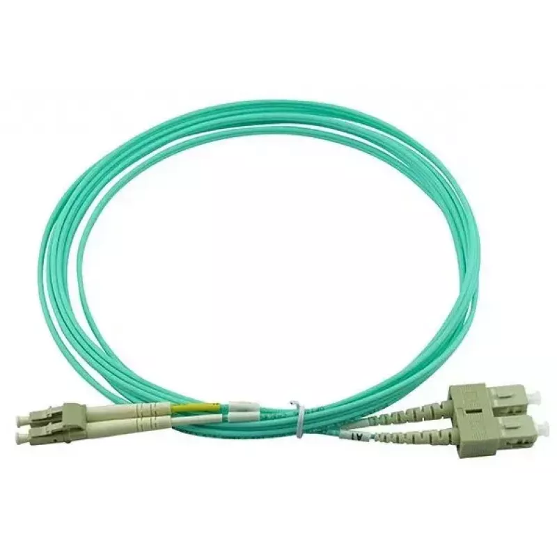 BlueOptics cable patch de fibra óptica LC-SC multimodo OM3 dúplex, LC-UPC/SC-UPC, 10 m, beige (compatible con Corning 055702T512000010M)