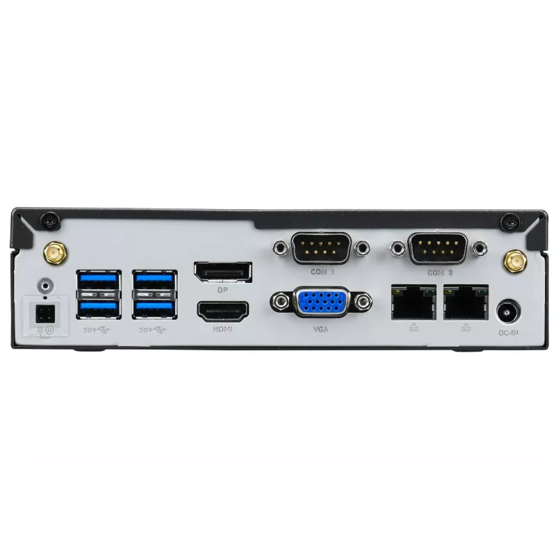 Shuttle XPC sistema delgado DL3000XA, Intel N100, 8GB RAM, 128GB SSD M.2 (NVMe), 2x LAN (2x 2.5Gbit), 2xCOM, 1xHDMI, 1xDP, 1x VGA, sin ventilador, funcionamiento continuo 24/7