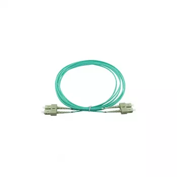 BlueOptics cable patch de fibra óptica SC-SC multimodo OM3 dúplex, SC-UPC, 15 m, beige (compatible con Corning 575702K5120000015M)