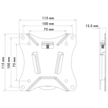 Soporte de pared Schwaiger LWHF2725 513 Negro