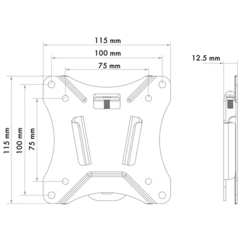 Soporte de pared Schwaiger LWHF2725 513 Negro