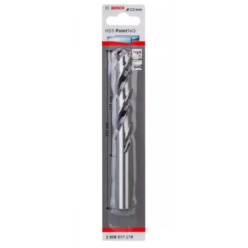 Broca helicoidal Bosch HSS PointTeQ 1,2 cm