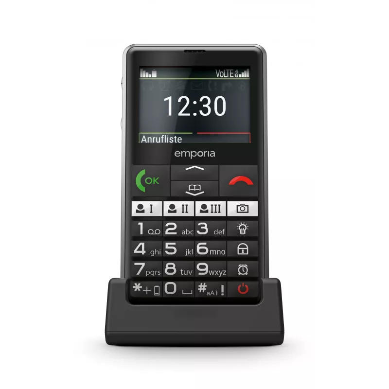 Emporia emporiaPURE-LTE 5.87 cm (2.31 pulgadas) 107 g Negro teléfono móvil para mayores