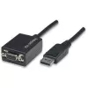 Adaptador Techly DisplayPort DP a VGA M F IADAP DSP-250, 0,07 m, DisplayPort, 2 x VGA (D-Sub), macho, hembra, 1920 x 1200 píxeles