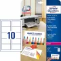 Hojas para tarjetas de visita Avery Zweckform C32026-25, 85×54 mm, cartulina blanca, 25 tarjetas