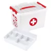 Caja de almacenamiento Sunware Q-line rectangular rojo blanco