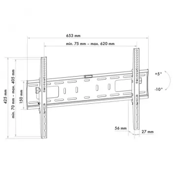 Soporte de montaje en mástil Schwaiger LWHT7050 513 Negro