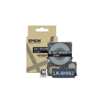 Cinta de etiquetar Epson LK-6HWJ azul marino blanco termotransferencia 2,4 cm