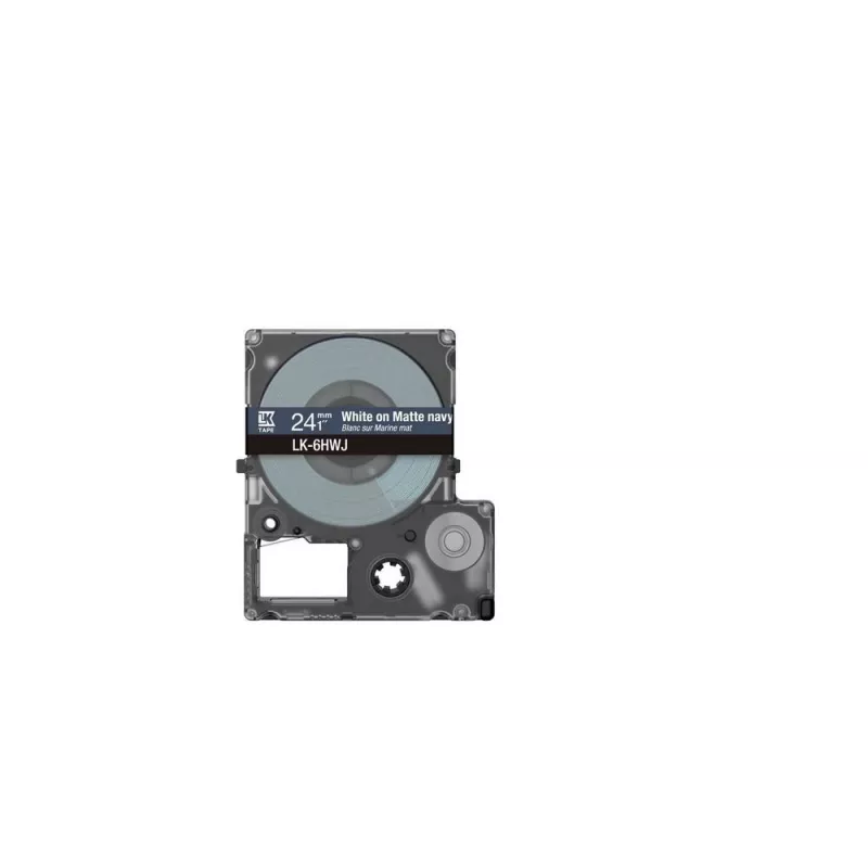 Cinta de etiquetar Epson LK-6HWJ azul marino blanco termotransferencia 2,4 cm