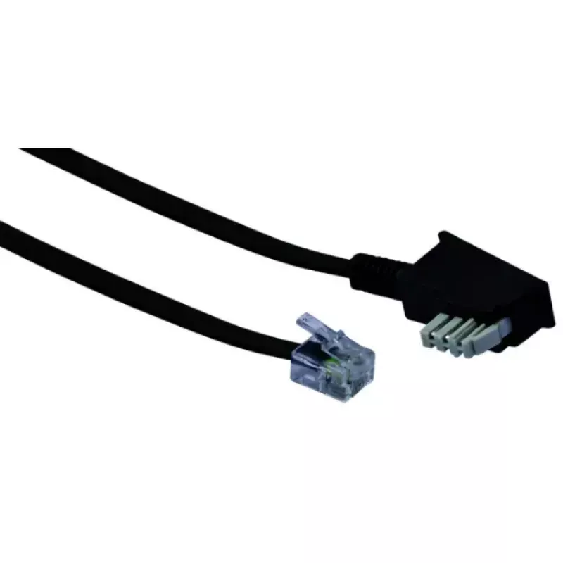 Cable RJ-11 Schwaiger 10m TAE-N negro