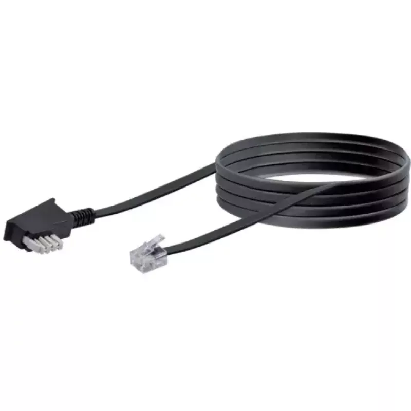Cable RJ-11 Schwaiger 10m TAE-N negro