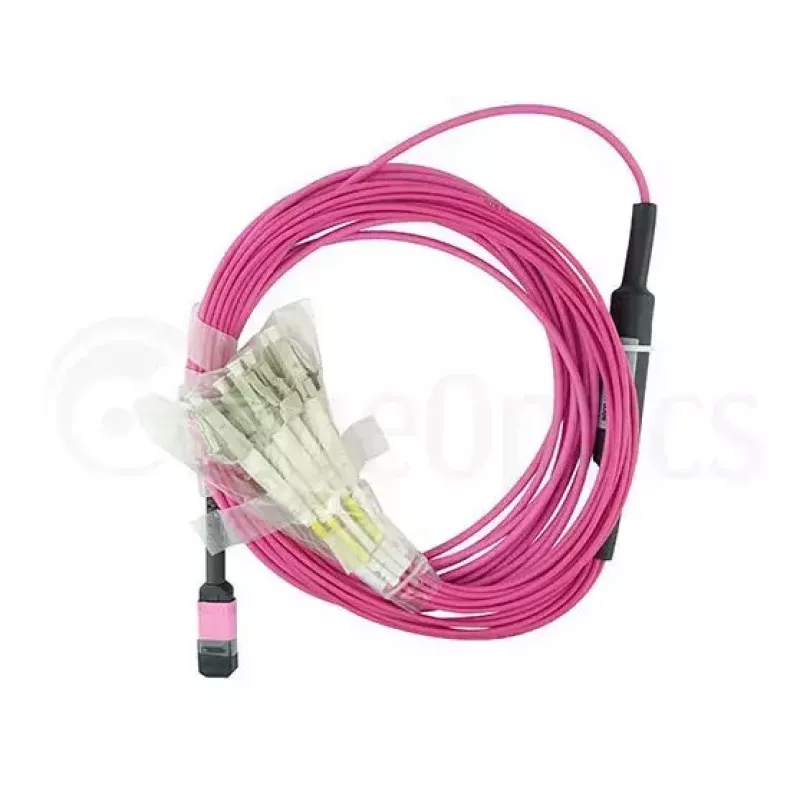BlueOptics CBL-MPO12-4LC-OM4-10M Cable de fibra óptica InfiniBand 10 m MPO/UPC 4x LC Dúplex/UPC