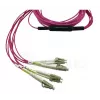 BlueOptics CBL-MPO12-4LC-OM4-10M Cable de fibra óptica InfiniBand 10 m MPO/UPC 4x LC Dúplex/UPC