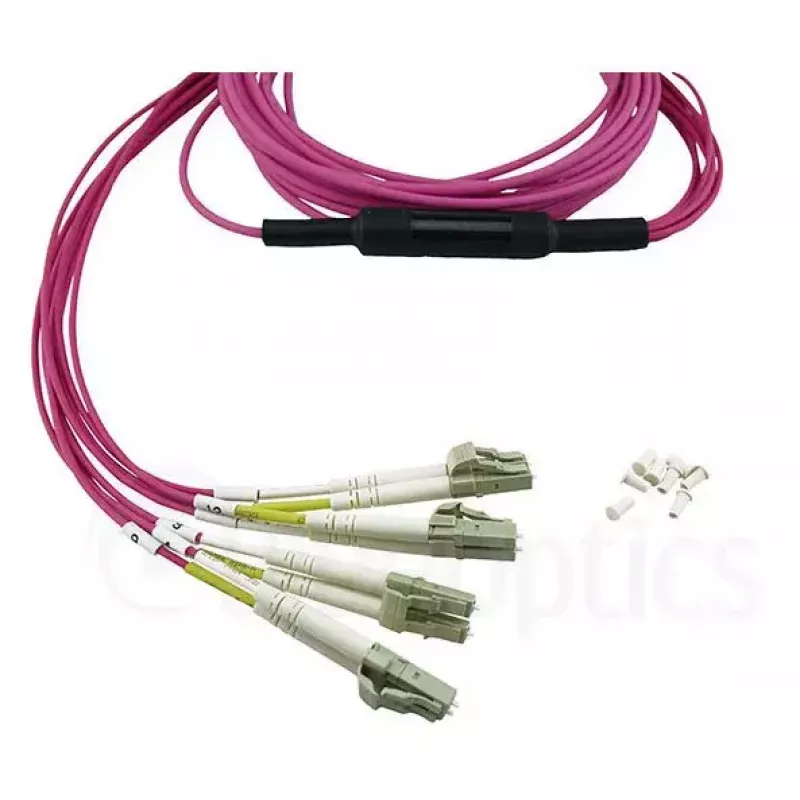 BlueOptics CBL-MPO12-4LC-OM4-10M Cable de fibra óptica InfiniBand 10 m MPO/UPC 4x LC Dúplex/UPC