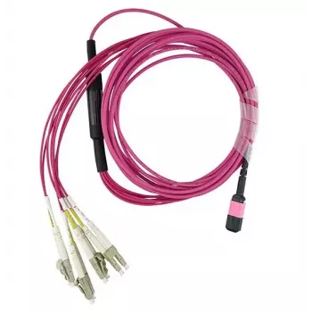 BlueOptics CBL-MPO12-4LC-OM4-10M Cable de fibra óptica InfiniBand 10 m MPO/UPC 4x LC Dúplex/UPC